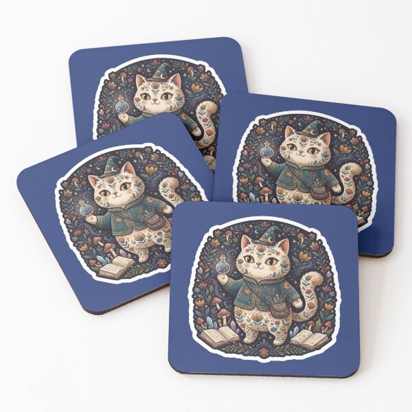 Item preview, Arcane Wizard Cat Illustration  designed and sold by Iampoji.