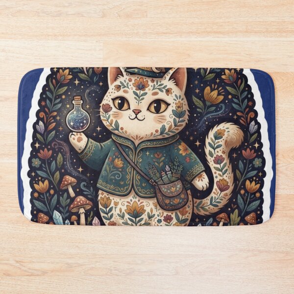 Item preview, Arcane Wizard Cat Illustration  designed and sold by Iampoji.