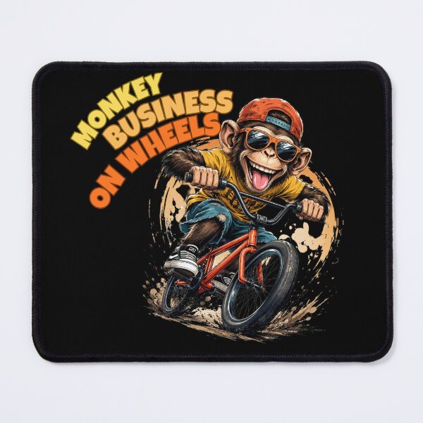 Item preview, Monkey Business On Wheels BMX Bike Mascot designed and sold by W&RParadise.