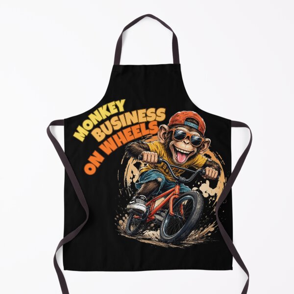 Item preview, Monkey Business On Wheels BMX Bike Mascot designed and sold by W&RParadise.
