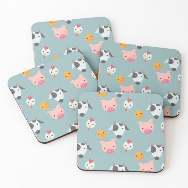 Item preview, Cute Farm Animals Kawaii Cartoon | Cow, Pig, Chicken, Chick, Animal Lover Gift designed and sold by Yesss-Mau.