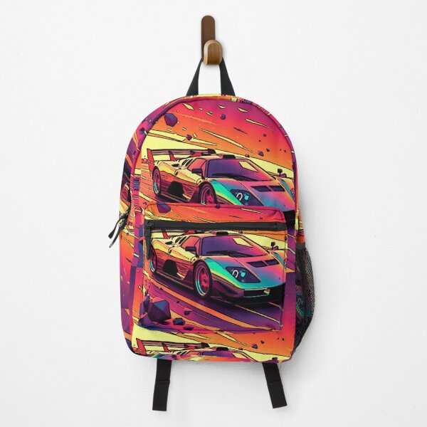 Item preview, Neon Hypercar Sunset | Retro Synthwave Supercar Vector Art designed and sold by Nexus Space.