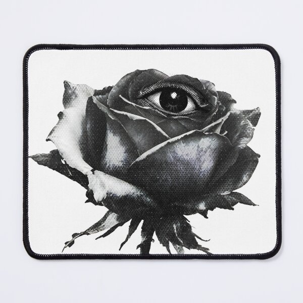 Item preview, Gothic Rose with Eye in Frame Black and White Halftone designed and sold by HexRelic.