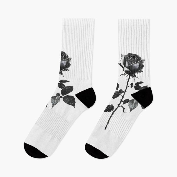 Item preview, Gothic Rose with Eye in Frame Black and White Halftone  designed and sold by HexRelic.
