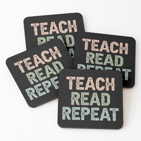 Item preview, Teach Read Repeat, Funny Reader Gift,teacher gift designed and sold by CloudyPress.