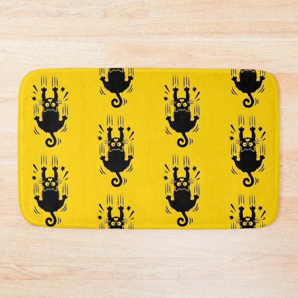 Item preview, Falling Black Cat Comic Silhouette For Pet Owners and Car Driver designed and sold by roarsomethings.