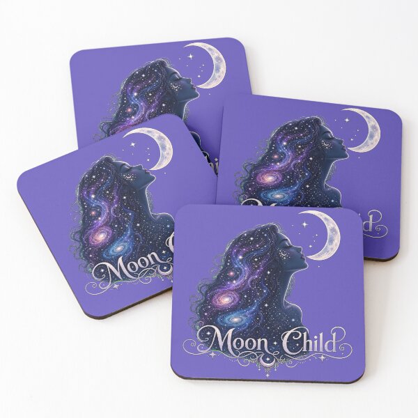 Item preview, Moon Child Celestial Galaxy Aesthetic Sticker designed and sold by Aliplus+.