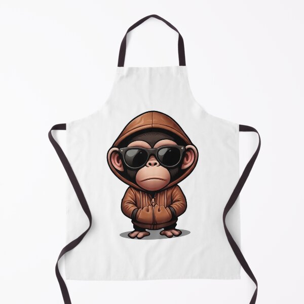 Item preview, Cool Monkey Hoodie Shirt, Funny Ape Graphic Tee, Cute Hip Hop Animal Streetwear Shirt, Retro Cartoon Monkey Gift, Comfort Colors designed and sold by Xtusdior.