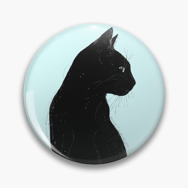 Item preview, Minimalist Black Cat Silhouette Art Print, Pastel Blue Background designed and sold by KANAH FORYED.