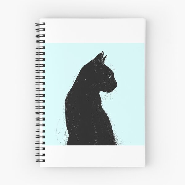 Item preview, Minimalist Black Cat Silhouette Art Print, Pastel Blue Background designed and sold by KANAH FORYED.