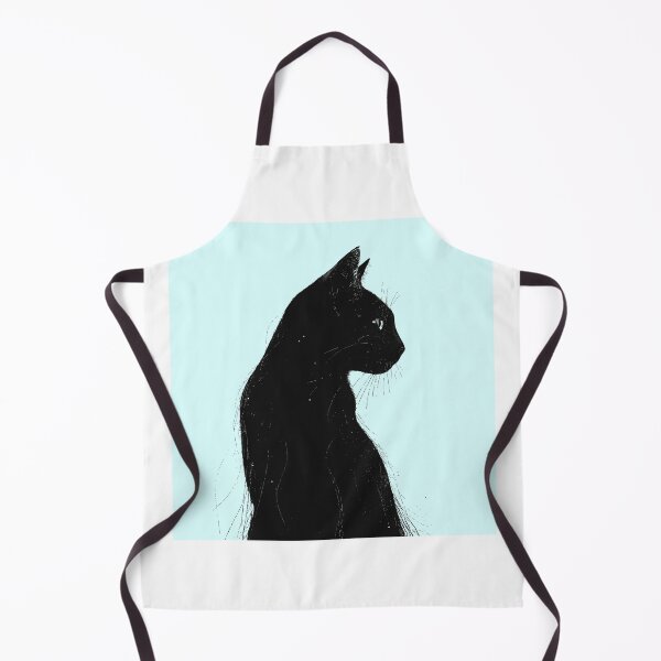 Item preview, Minimalist Black Cat Silhouette Art Print, Pastel Blue Background designed and sold by KANAH FORYED.