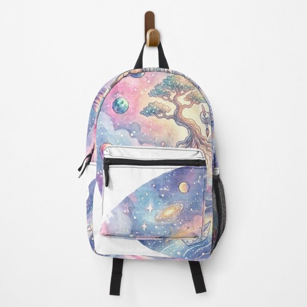 Item preview, Kawaii Astronaut Painting a Cosmic Bonsai Tree | Pastel Galaxy Watercolor Art designed and sold by RoyArt0.