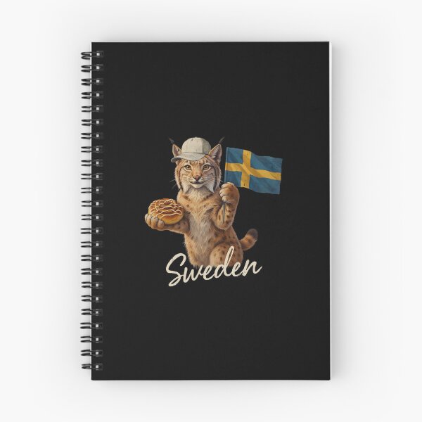 Item preview, Sweden Lynx Swedish Flag Cinnamon Bun Kanelbulle Mascot designed and sold by Enea Kelo.