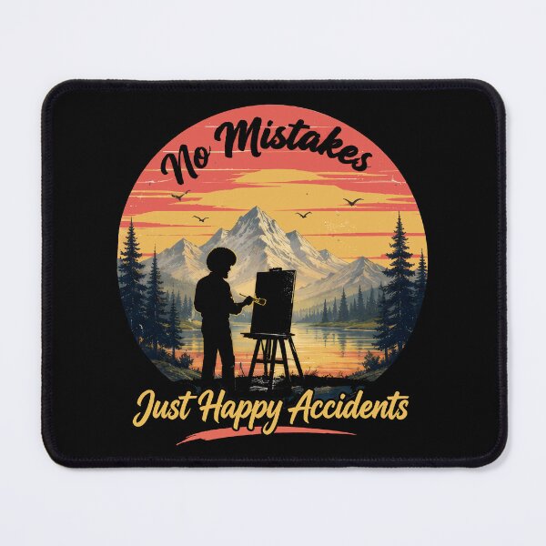 Item preview, Bob Ross "No Mistakes Just Happy Accidents" Vintage Sunset designed and sold by Karamram Studio.