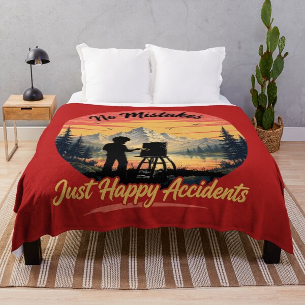 Item preview, Bob Ross "No Mistakes Just Happy Accidents" Vintage Sunset designed and sold by Karamram Studio.