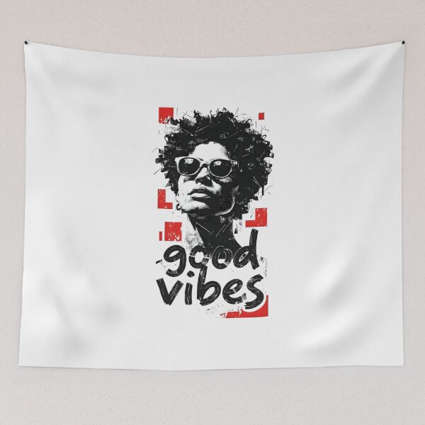 Item preview, Good Vibes Shirt, Abstract Portrait Graphic Tee, Urban Streetwear Art Shirt, Vintage Grunge Aesthetic Gift, Comfort Colors designed and sold by Xtusdior.