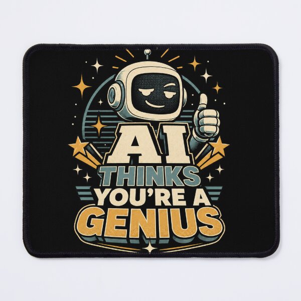 Item preview, AI Thinks You’re a Genius – Funny Artificial Intelligence Shirt designed and sold by HellaDopeOrca.