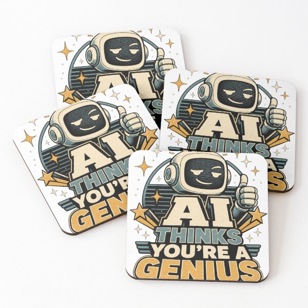 Item preview, AI Thinks You’re a Genius – Funny Artificial Intelligence Shirt designed and sold by HellaDopeOrca.