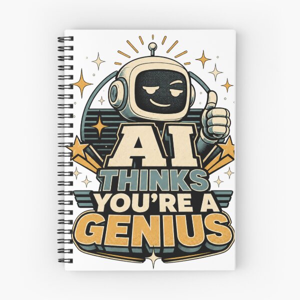 Item preview, AI Thinks You’re a Genius – Funny Artificial Intelligence Shirt designed and sold by HellaDopeOrca.