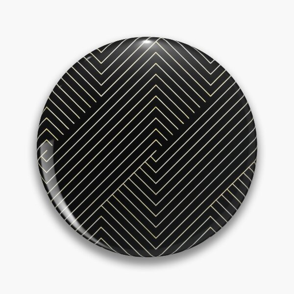 Item preview, Gold Art Deco Geometric Pattern – Luxury Black Seamless Lines designed and sold by Divore.