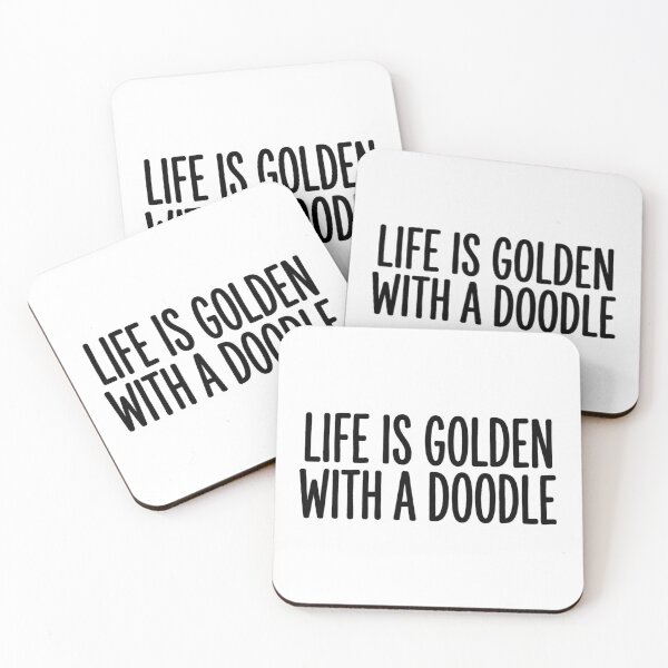 Item preview, Life Is Golden With A Doodle Cute Dog Lover Typography Art Gift designed and sold by raedattia.