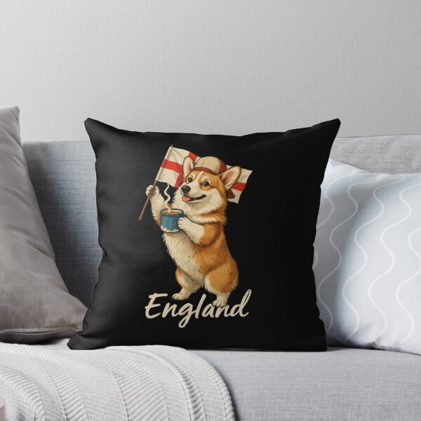 Item preview, England Welsh Corgi St Georges Cross Flag Hot Tea Mug Mascot designed and sold by Enea Kelo.