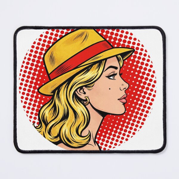 Item preview, MAFIA MUSE Pop Art Girl Yellow Hat Vintage Comic designed and sold by MAISON SYLVIE.