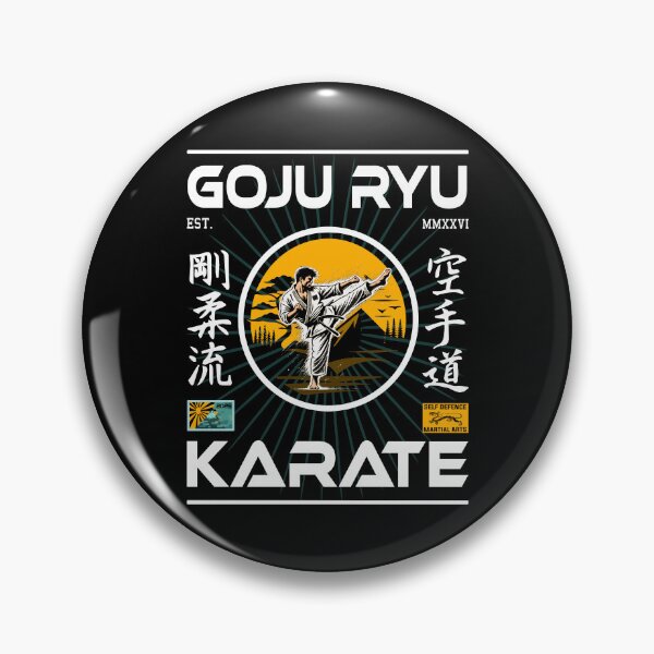 Item preview, Goju-Ryu Karate Design with Karateka and Kanji designed and sold by RetroMaritalArt.