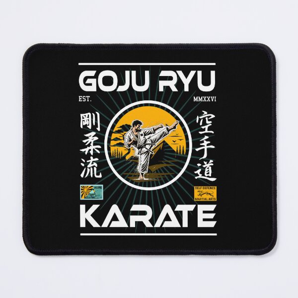 Item preview, Goju-Ryu Karate Design with Karateka and Kanji designed and sold by RetroMaritalArt.