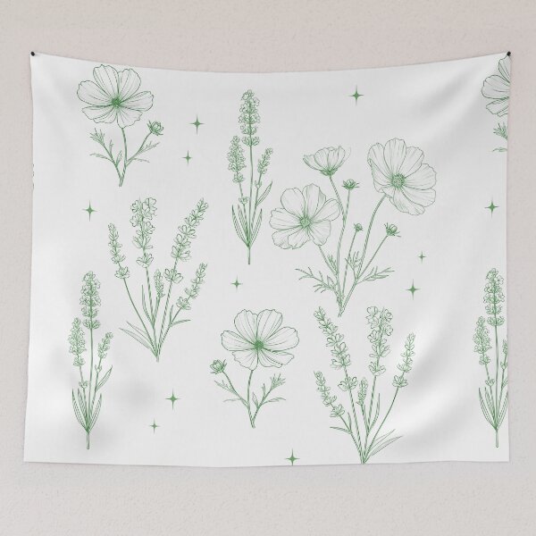 Item preview, Sage Green Aesthetic Wildflowers and Lavender Magic Design designed and sold by DanisPixieArt.