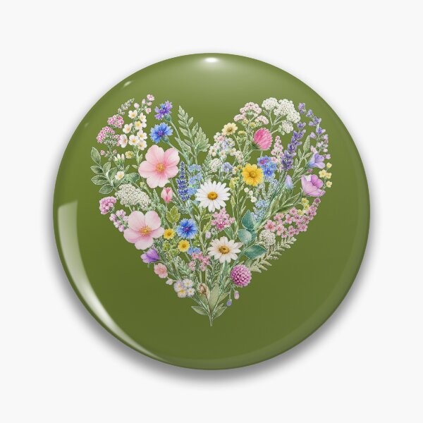 Item preview, Wildflower Heart Botanical Minimalist Floral Design designed and sold by Aliplus+.