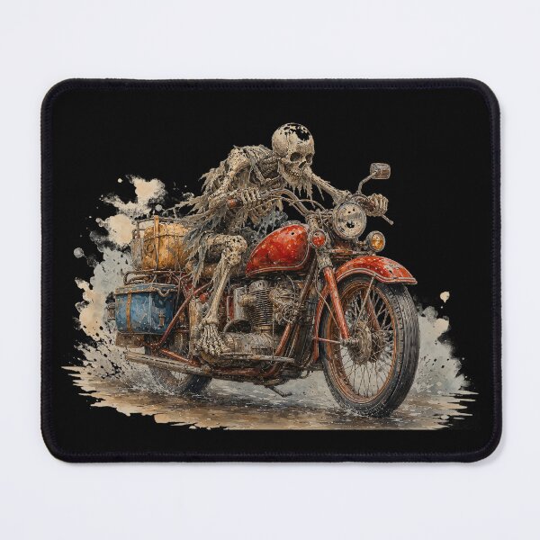Item preview, Vintage Skeleton Biker Halloween T-Shirt | Spooky Skull on Classic Motorcycle | Gothic Rider Gift | Halloween Motorcycle Design designed and sold by emiliacreations.