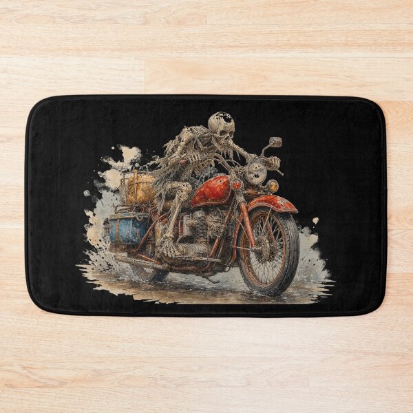Item preview, Vintage Skeleton Biker Halloween T-Shirt | Spooky Skull on Classic Motorcycle | Gothic Rider Gift | Halloween Motorcycle Design designed and sold by emiliacreations.