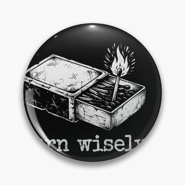 Item preview, Burn Wisely Vintage Matchbox Minimalist Black T-Shirt | NeoSeinen designed and sold by NeoSeinen.