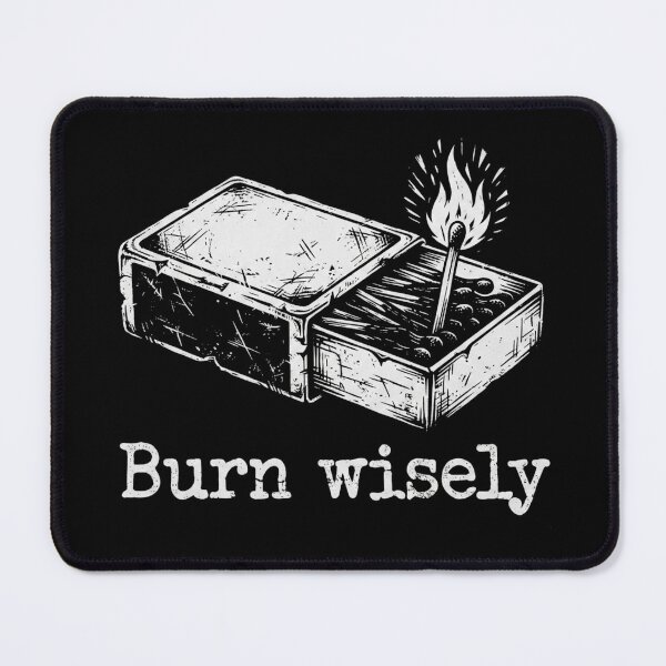 Item preview, Burn Wisely Vintage Matchbox Minimalist Black T-Shirt | NeoSeinen designed and sold by NeoSeinen.