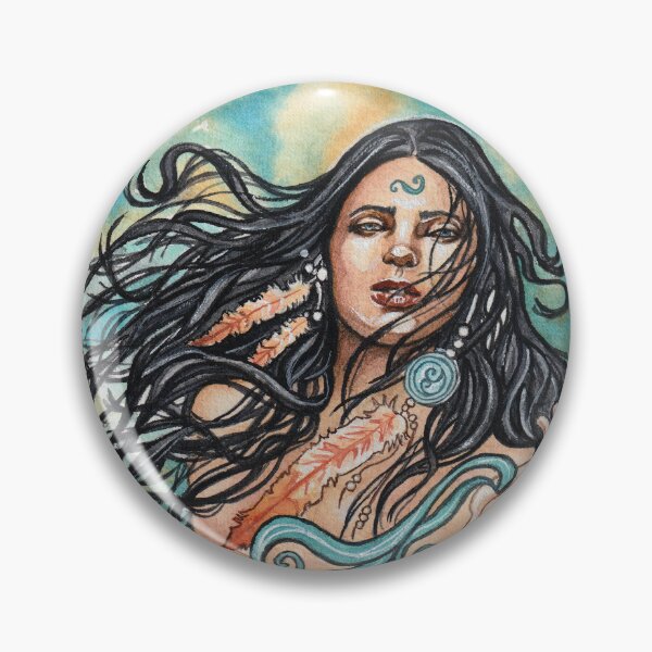 Item preview, Air element goddess witch celestial zodiac art designed and sold by esmavart.