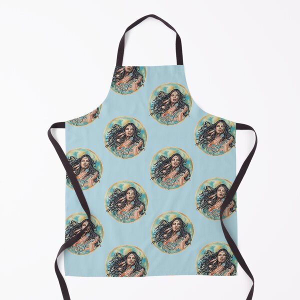 Item preview, Air element goddess witch celestial zodiac art designed and sold by esmavart.