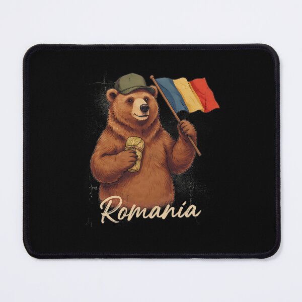 Item preview, Romania Brown Bear Romanian Flag Sarmale Cabbage Roll Mascot designed and sold by Enea Kelo.