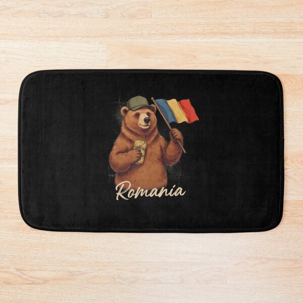 Item preview, Romania Brown Bear Romanian Flag Sarmale Cabbage Roll Mascot designed and sold by Enea Kelo.