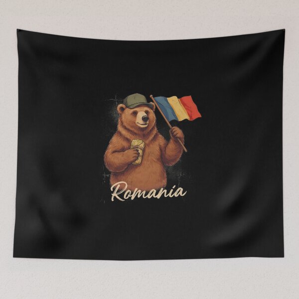 Item preview, Romania Brown Bear Romanian Flag Sarmale Cabbage Roll Mascot designed and sold by Enea Kelo.