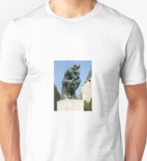 The Thinker by Rodin side-front view Unisex T-Shirt