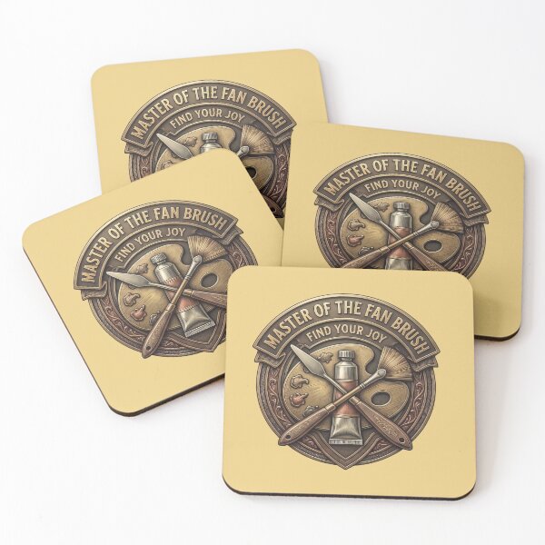 Item preview, Bob Ross "Master of the Fan Brush" Vintage Artist Emblem designed and sold by Karamram Studio.