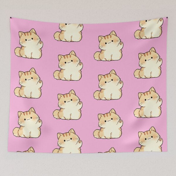 Item preview, Cute Waving Tabby Kitten Illustration designed and sold by jianina-alondra.