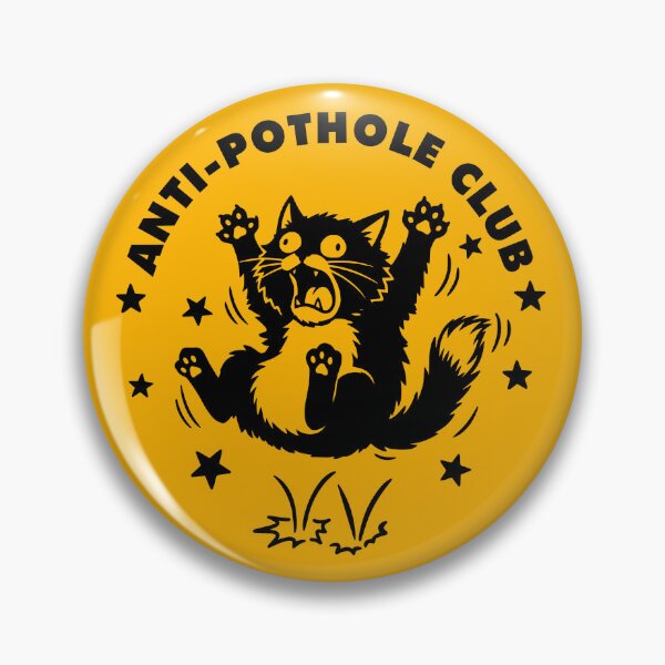 Item preview, Anti-Pothole Club Retro Scary Black Cat For Car Driver  designed and sold by roarsomethings.