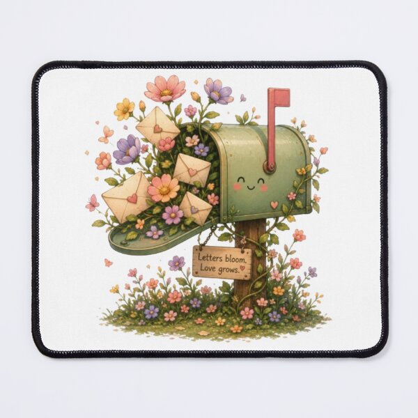 Item preview, Letters Bloom Love Grows Cute Mailbox Flowery Love Letters Art designed and sold by Miheerala.