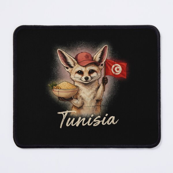 Item preview, Tunisia Fennec Fox Tunisian Flag Couscous Bowl Mascot designed and sold by Enea Kelo.