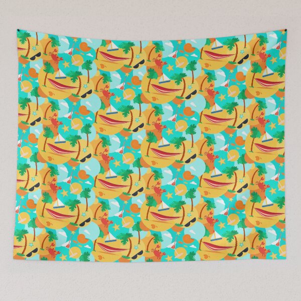 Item preview, Tropical Beach Seamless Pattern designed and sold by KAYJAY DESIGNS.