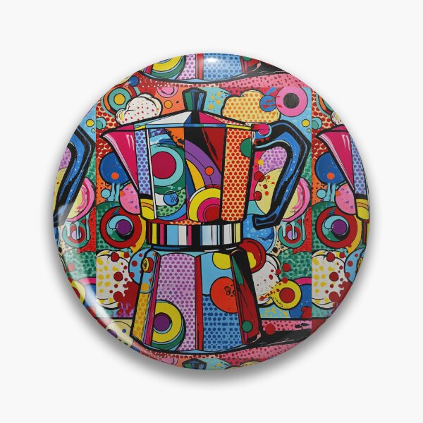 Item preview, Pop Art Moka Pot | Colorful Espresso Coffee Maker Illustration | Modern Kitchen Art for Coffee Lovers designed and sold by Kybruno's Creations.