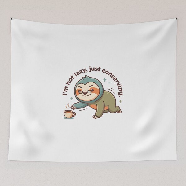 Item preview, Cute Lazy Sloth Coffee Lover designed and sold by mackartist.