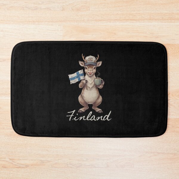 Item preview, Finland Reindeer Finnish Flag Hot Coffee Kahvi Mug Mascot designed and sold by Enea Kelo.